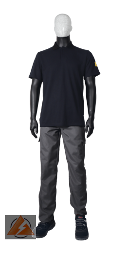 ESD-Poloshirt Unisex ohne Brusttasche mit ESD-Logo