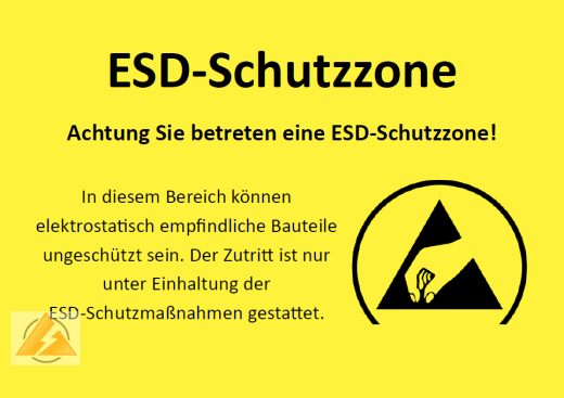 ESD-Warnschild Eingang EPA Größe A3