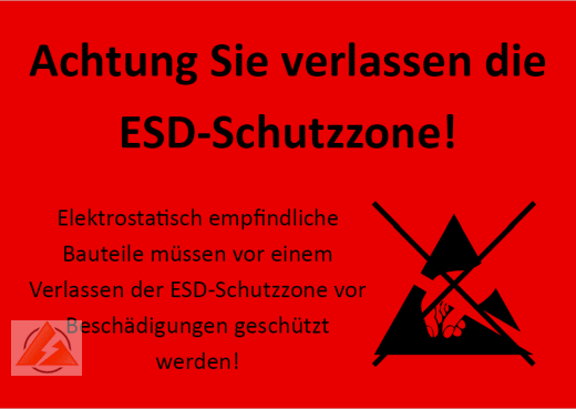 ESD-Warnschild Ausang EPA Größe A4
