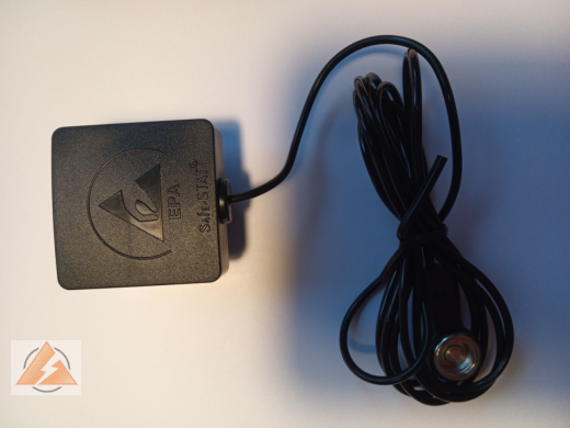 Erdungsbaustein mit glattem Kabel 1,5m, Druckknopf 10,3 mm