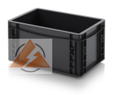 stapelbare ESD Euro Kisten ohne Deckel, 400x300mm