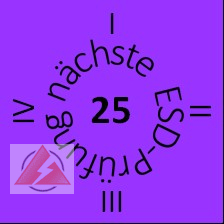Jahresprüfplaketten &quote;nächste ESD-Prüfung&quote; 2025/2026 25 Stk.