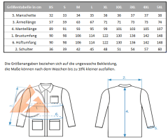 ESD-Mantel 2/3 Länge Unisex mit Farbakzenten