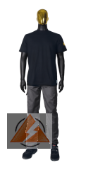 ESD-T-Shirt Unisex mit Rundkragen ohne Brusttasche