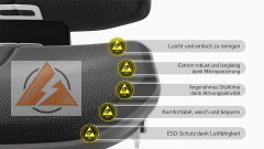 ESD-„Supertec“-Polster für Bimos Stühle