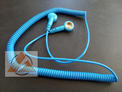 Handgelenkerdungsband textil inkl. Spiralkabel