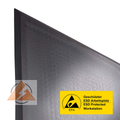 ERGOLASTEC-ESD-Arbeitsplatzmatten Größe 1350 x 1000 x 16 mm mit AGR-Gütesiegel