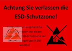ESD-Warnschild Ausang EPA Größe A4